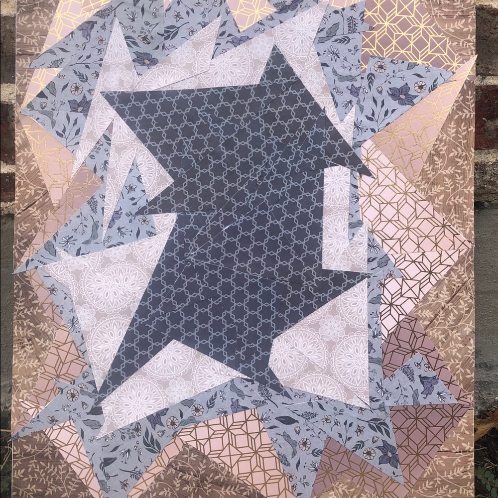 ✨Original Handmade Abstract Collage on Canvas✨